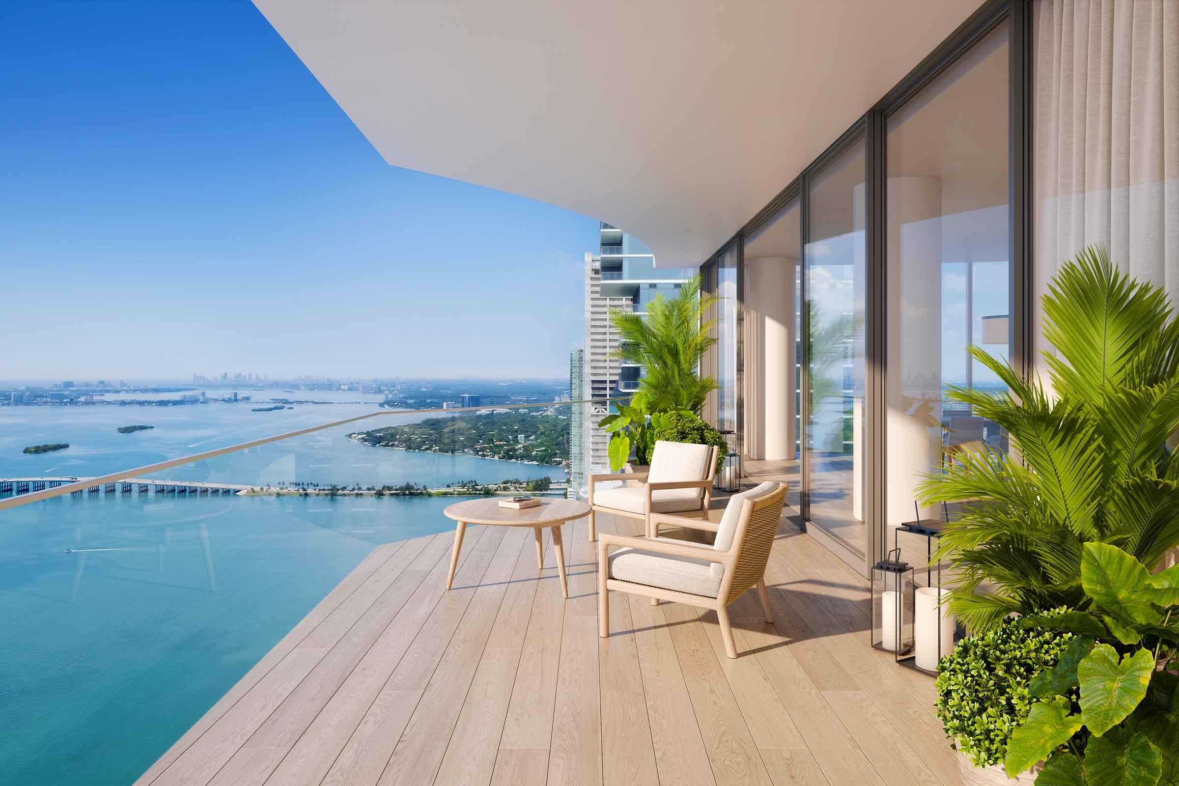 EDITION Residences Miami Edgewater North Terrace的渲染图